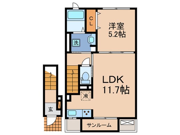 リンダカーサの物件間取画像